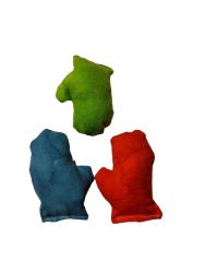 Porter's Mouse - Jouet pour chat à l'herbe à chat - Trois petites mitaines - Peluche, jouet pour chat en peluche avec herbe à chat