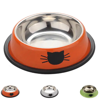 Plat pour chat en acier inoxydable