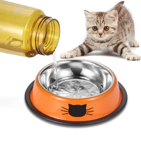 Plat pour chat en acier inoxydable