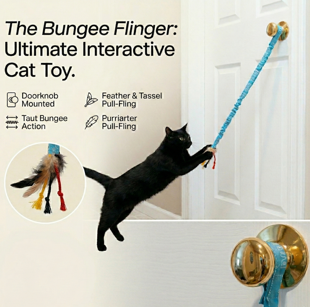 Porter's Mouse - Jouet à plumes élastiques