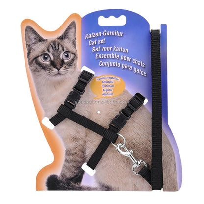 Adjustable Harness and Leash Set for Cats