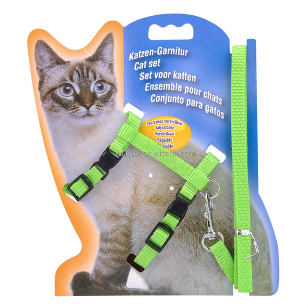 Adjustable Harness and Leash Set for Cats