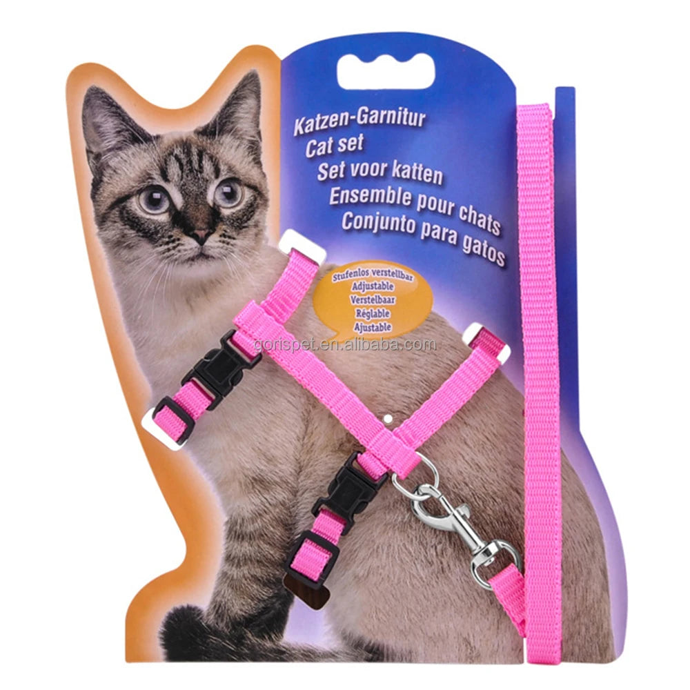Adjustable Harness and Leash Set for Cats