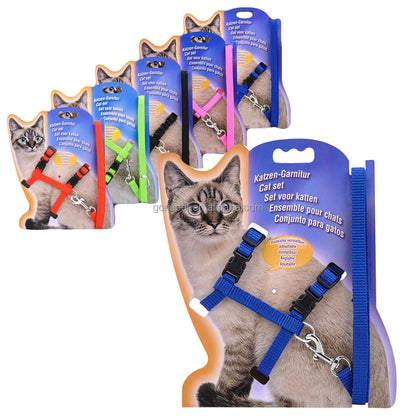 Adjustable Harness and Leash Set for Cats