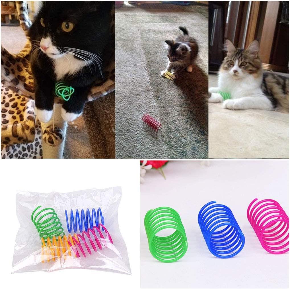 Colorful Coil Cat Toy - 4 Pack