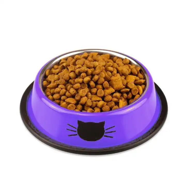 Plato para gatos de acero inoxidable