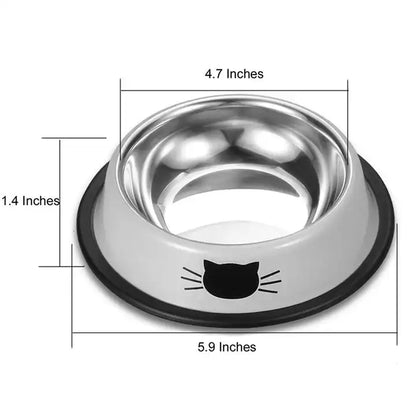 Plat pour chat en acier inoxydable