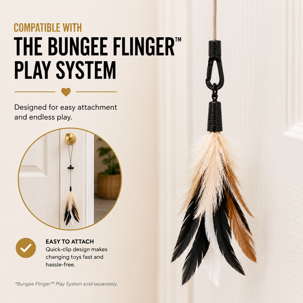Bungee Flinger™ Feather Toy Replacements – 2 Pack