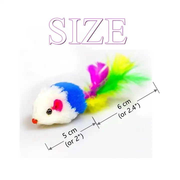 Soft 'n' Feathered Mouse Toy