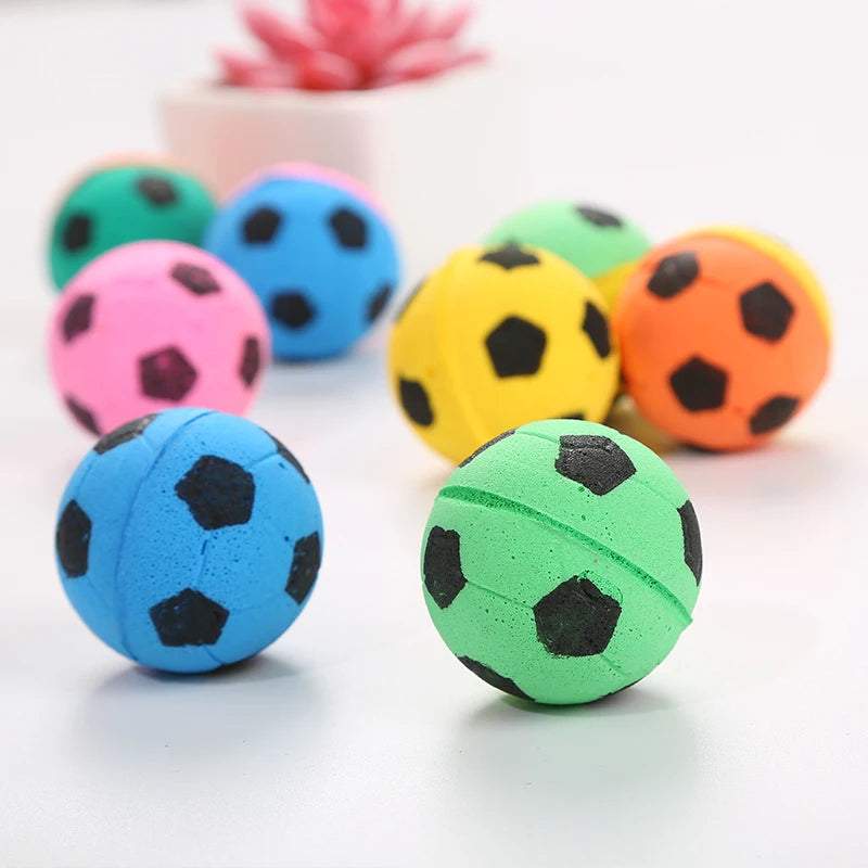 Feline Frenzy Foam Footballs -  Foam Soccer Ball Cat Toys